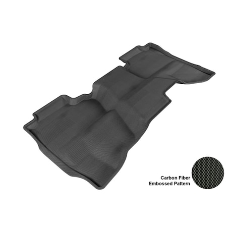 3D Maxpider CHEVROLET SILVERADO 1500/ GMC SIERRA 1500 DOUBLE CAB 2014 KAGU BLACK R2 Floor Mat L1CH03921509